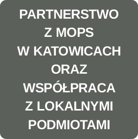 PARTNERSTWO Z MOPS W KATOWICACH ORAZ WSP&Oacute;ŁPRACA Z LOKALNYMI PODMIOTAMI