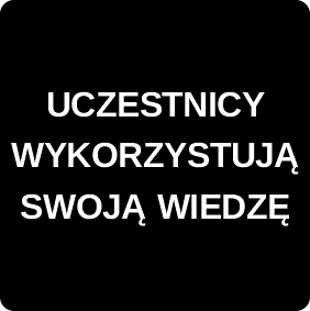 UCZESTNICY WYKORZYSTUJĄ SWOJĄ WIEDZĘ